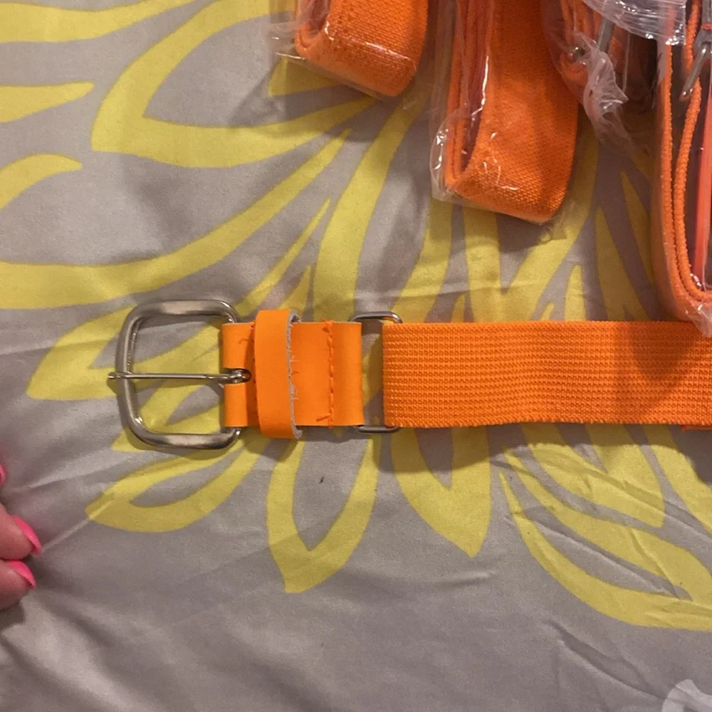 Bright Orange Adjustable Belts